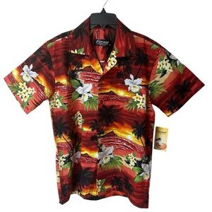 Men's Favant Hawaiian Tropical Sunset Aloha Floral Shirt NWT Size S
